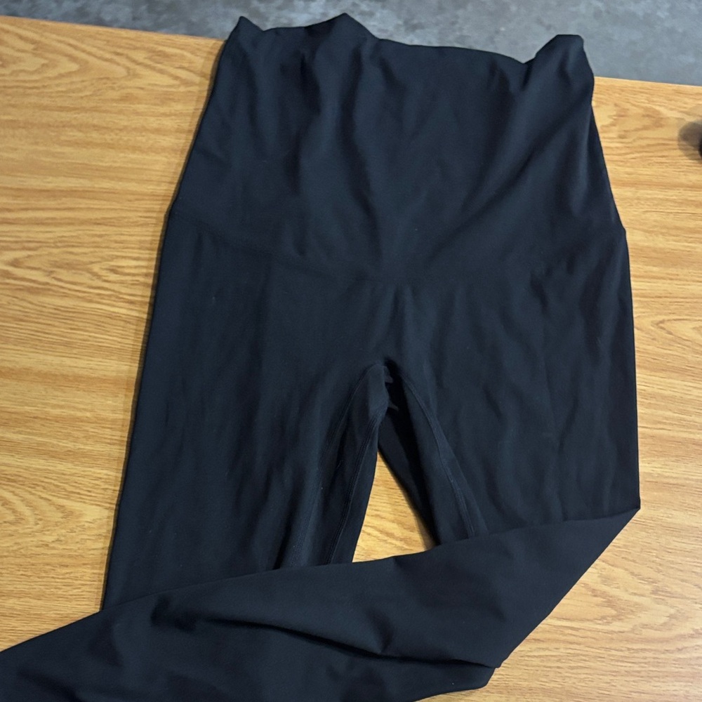 Posh diva maternity full panel long black legging
